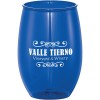 Plastic Stemless Wine Cups Blue